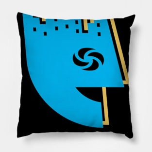 Art Dudette In Blue And Gold Pillow