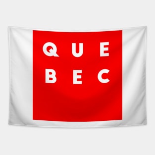 Quebec | Red square, white letters | Canada Tapestry