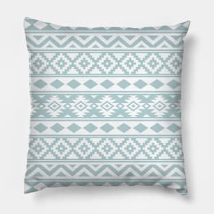 Aztec Essence Duck Egg Blue & White Pattern Pillow