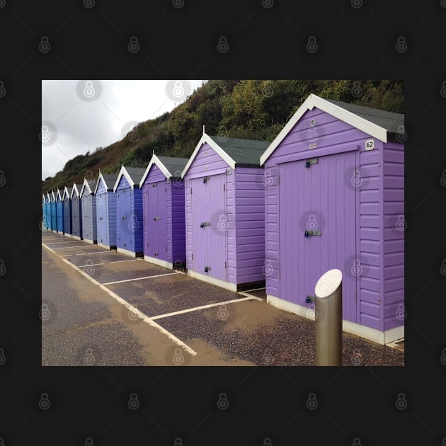 Purple and Blue Beach Huts by Dpe1974