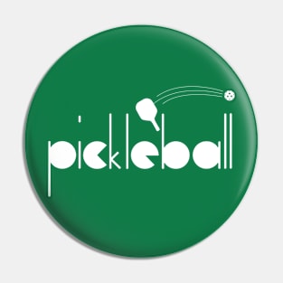 Pickleball Geometric Font Pin