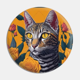 Egyptian mau. Style vector (yellow version 2 egyptian mau) Pin