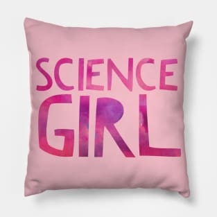 Science Girl Design | Female Science Fans Funky Pink Nebula Pillow