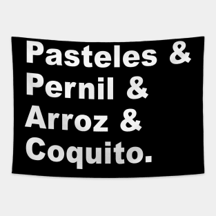 Pasteles Pernil Arroz Coquito Puerto Rican Food Tapestry