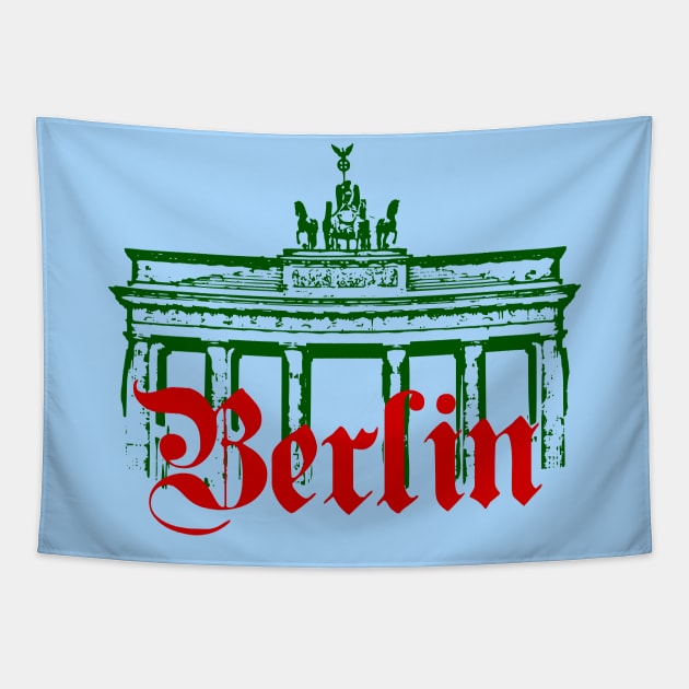 Berlin Germany Travel - Brandenburg Gate Berlin Germany Famous Landmark History Tapestry by Yesteeyear