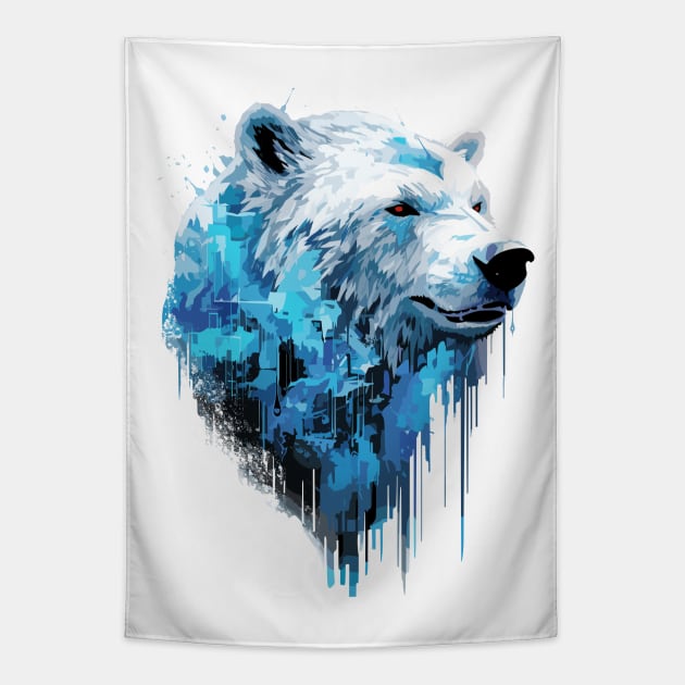 Polar Bear Animal World Predator Wild Nature Wilderness Tapestry by Cubebox