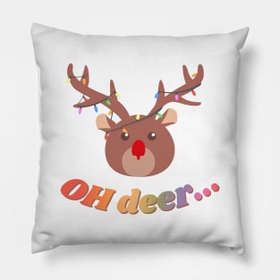 OH DEER - Christmas Reindeer Pillow