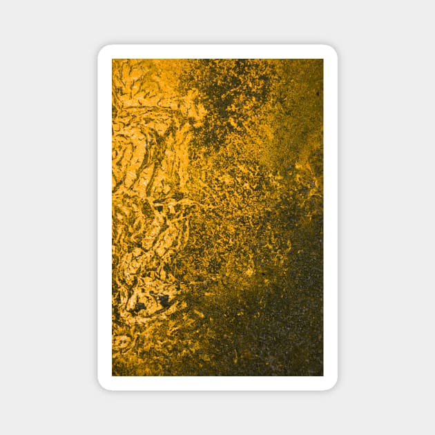 Beautiful golden paint effect on rough surface Magnet by textural