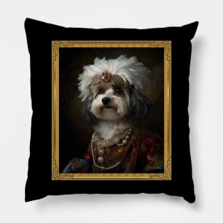 Regal Havanese - Medieval Cuban Queen (Framed) Pillow