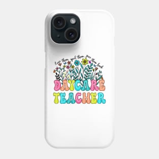 Daycare Teacher Wildflower Groovy Teacher Back to School Phone Case