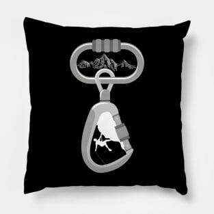 Rock Climbing Mountain Climber Carabiner Mountaineering Pillow