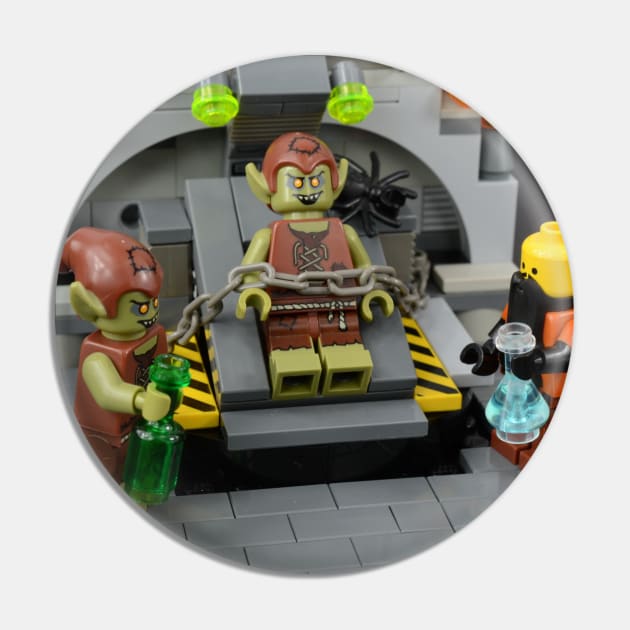 Minifigure Goblin and Mad Scientist Pin by DIYitCREATEit