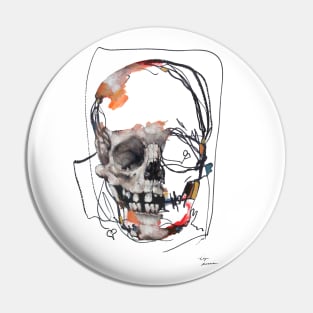Magic Skull Original Painting | LSD Skull Pop Surreal Broken Banned Art | Unfinished Business Pin
