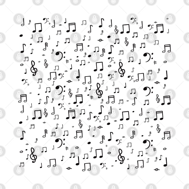 Music note pattern by Xatutik-Art