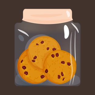 Chocolate chip cookie homemade biscuit in glass jar T-Shirt