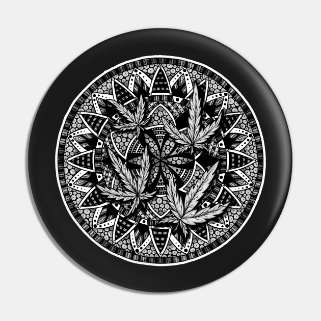 Marijuana Leaf Mandala 1 Pin by Litedawn