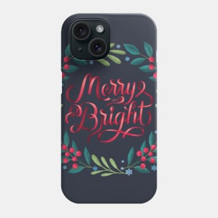 Advent wreath: Merry and bright Phone Case