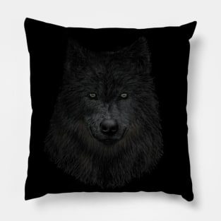 Black Wolf Pillow