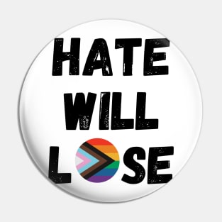 Hate Will Lose Pin