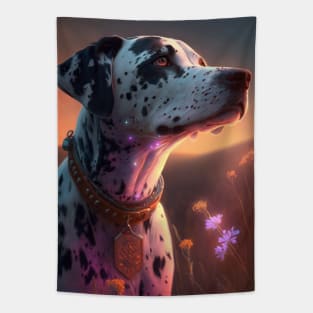 Dalmatian Dog Animal Portrait Painting Pet Character Tapestry