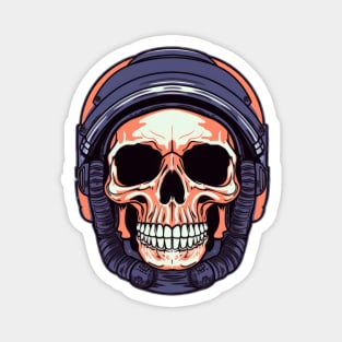 Skull with Helmet Magnet