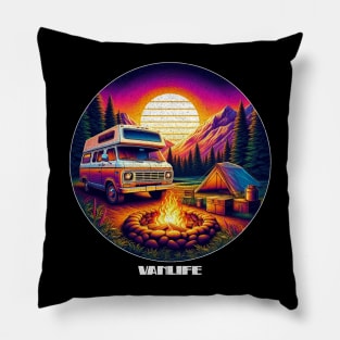 Colorful vanlife Pillow