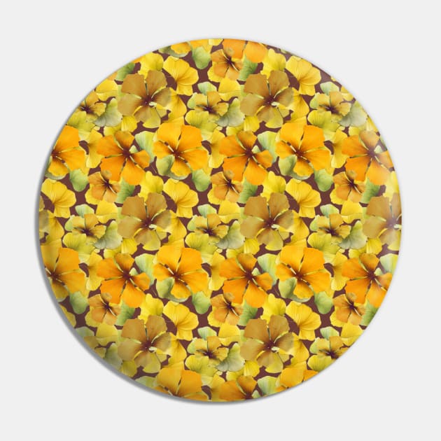 Gingko Biloba leaves Pin by Remotextiles