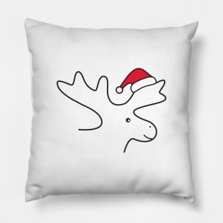 Moose Reindeer Santa Claus Christmas Elk Christmas Pillow