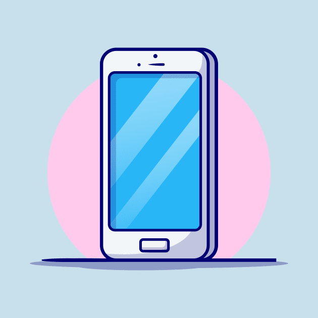 Hand Phone Cartoon Vector Icon Illustration (2) by Catalyst Labs