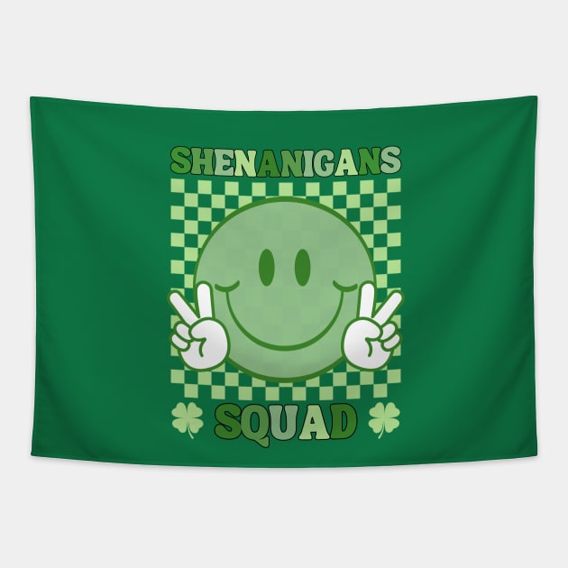 Shenanigans Squad St Patricks Day Smile Green Proud Irish Tapestry by HBart