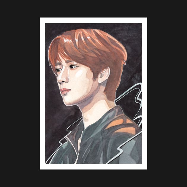 Choi Beomgyu TXT Watercolour Painting by NiamhYoungArt