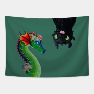 Glory and Toothless Crossover Tapestry