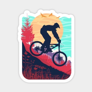 Mountain Biking in Summer Magnet