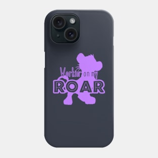Lion King - Working on my Roar - purple Phone Case