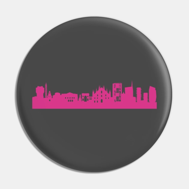 Milan skyline pink Pin by 44spaces