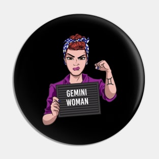 Gemini Woman Pin