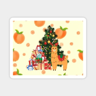 Alpaca gifts tree Magnet