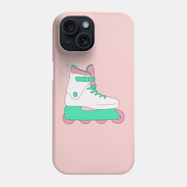 Roller Skate Roller Blade 90s Aesthetic Nostalgia Minimalist Phone Case by NostalgiaUltra