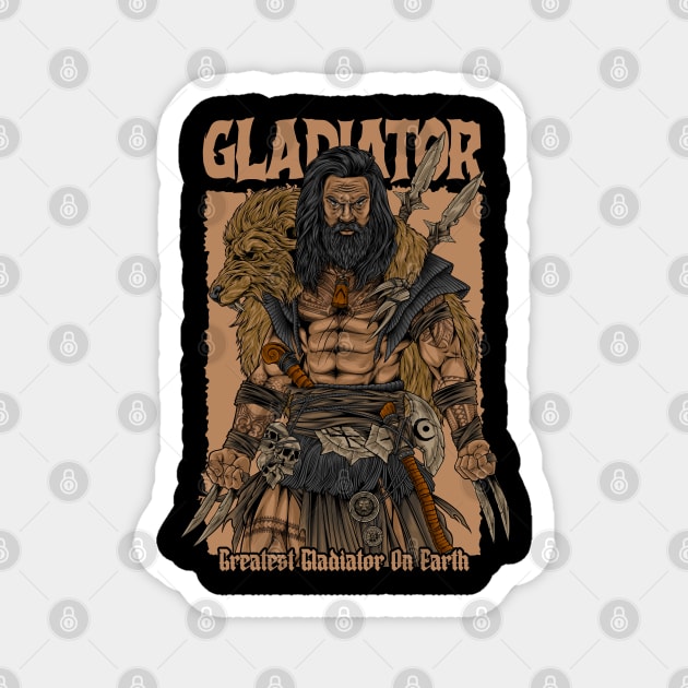 GLADIATOR Magnet by TOSSS LAB ILLUSTRATION