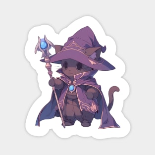 Black Mage Cat Hero Magnet