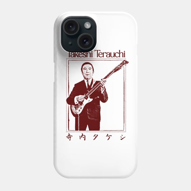 Takeshi Terauchi 寺内タケシ \/\Retro Fan Art Design Phone Case by DankFutura