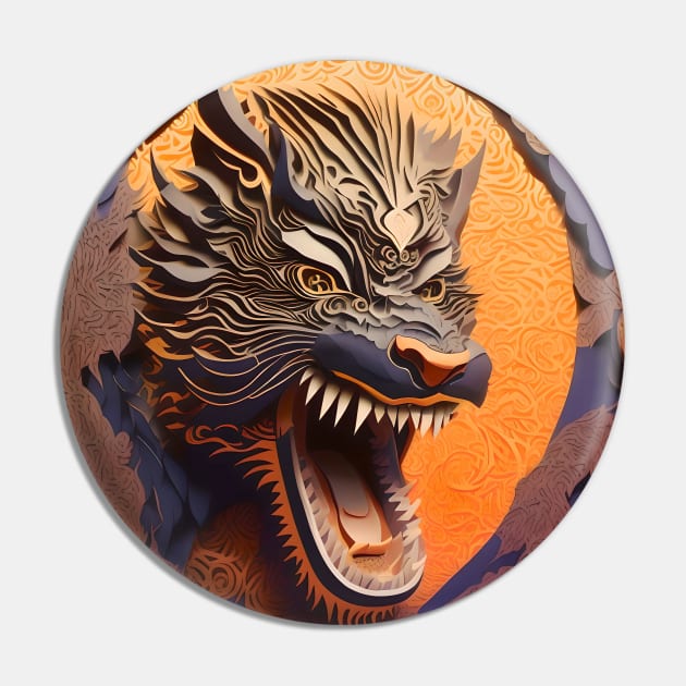 Wonderous PaperCraft Beast Pin by WonderousPaperCraft