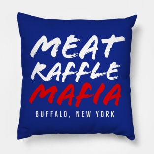 Funny Meat Raffle Shirt Meat Raffle Mafia Buffalo Mafia Pillow