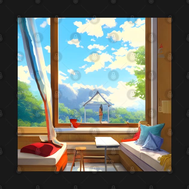 Dreamy Sky Tropical Vacation Chilling in Outer World Relax Day by DaysuCollege