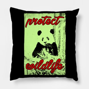 protect wildlife - panda Pillow