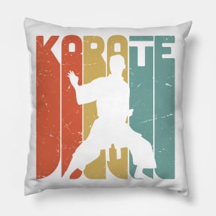 Retro Karate, Karate lover gift idea , karate fan present, martial arts Pillow