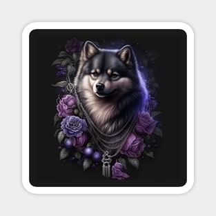 Finnish Lapphund Purple Magic Magnet