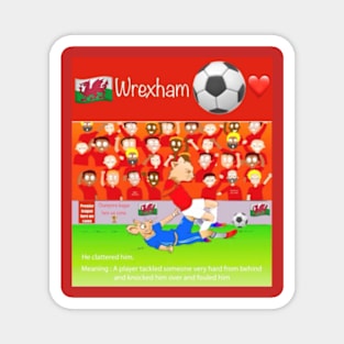 He clattered him, Wrexham funny soccer sayings. Magnet