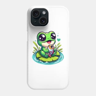 Cute Baby Frogs and Fish Phone Case