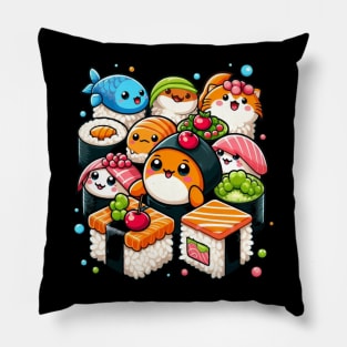 Kawaii Anime Sushi Lovers Pillow